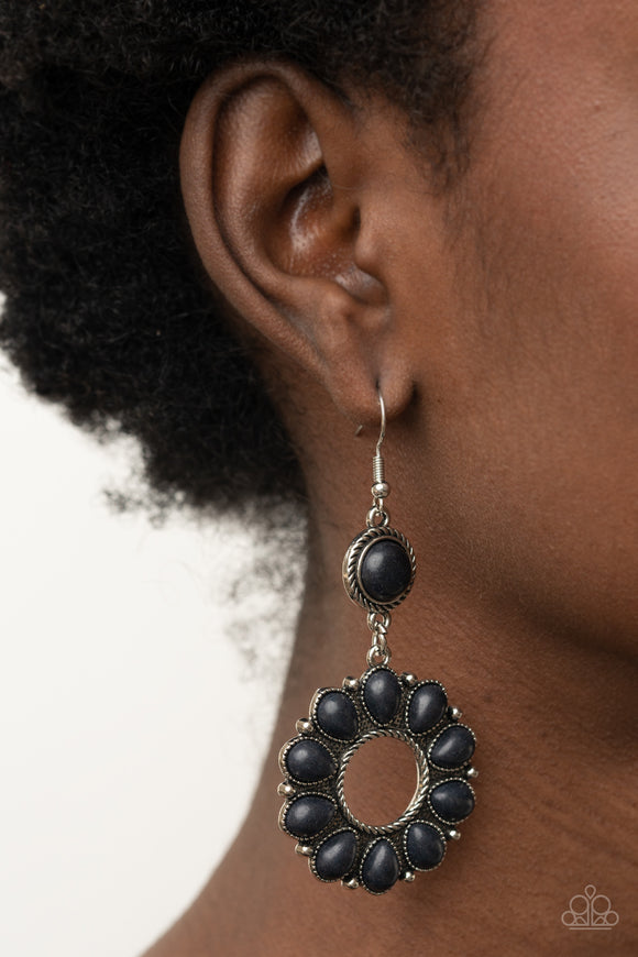 Back At The Ranch - Black Earrings - Paparazzi Accessories