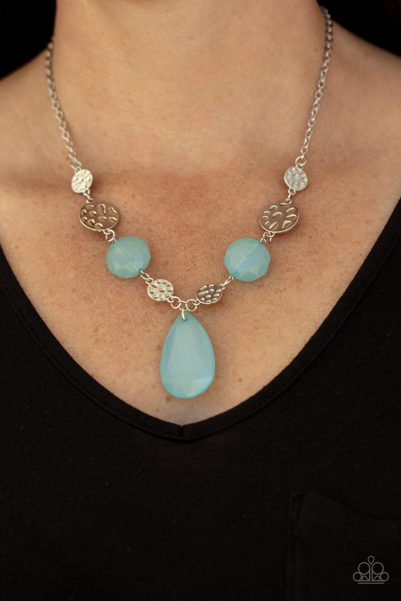 DEW What You Wanna DEW - Blue Necklace - Paparazzi Accessories