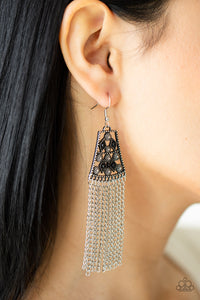 Cleopatras Allure - Black Earrings - Paparazzi Accessories