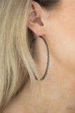 Resist The Twist - Black Earrings - Paparazzi Accessories