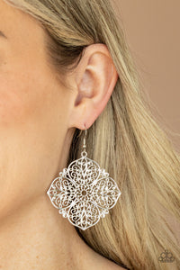 Dubai Detour - Silver Earrings - Paparazzi Accessories