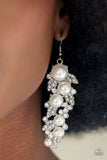 The Party Has Arrived - White Earrings - Paparazzi Accessories