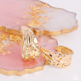 Badlands and Bellbottoms - Gold Earrings - Paparazzi Accessories