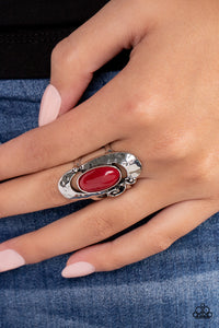 Garden Oasis - Red Ring - Paparazzi Accessories