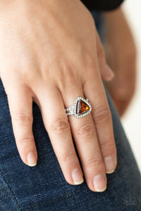 Elevated Engagement - Brown Ring - Paparazzi Accessories