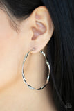 Radiantly Warped - Silver Earrings - Paparazzi Accessories