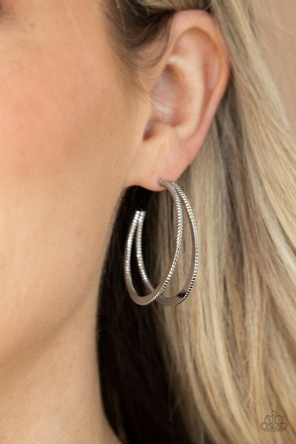Rustic Curves - Silver Earrings - Paparazzi Accessories