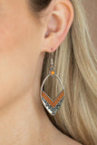 Indigenous Intentions - Orange Earrings - Paparazzi Accessories