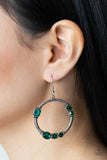 Glamorous Garland - Green Earrings - Paparazzi Accessories