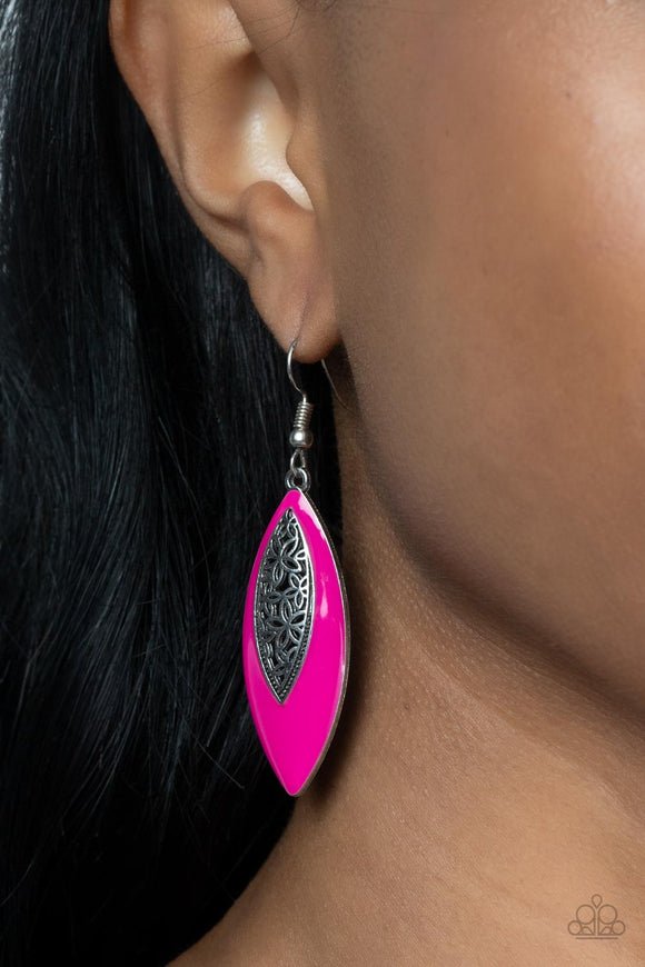 Venetian Vanity - Pink Earrings - Paparazzi Accessories