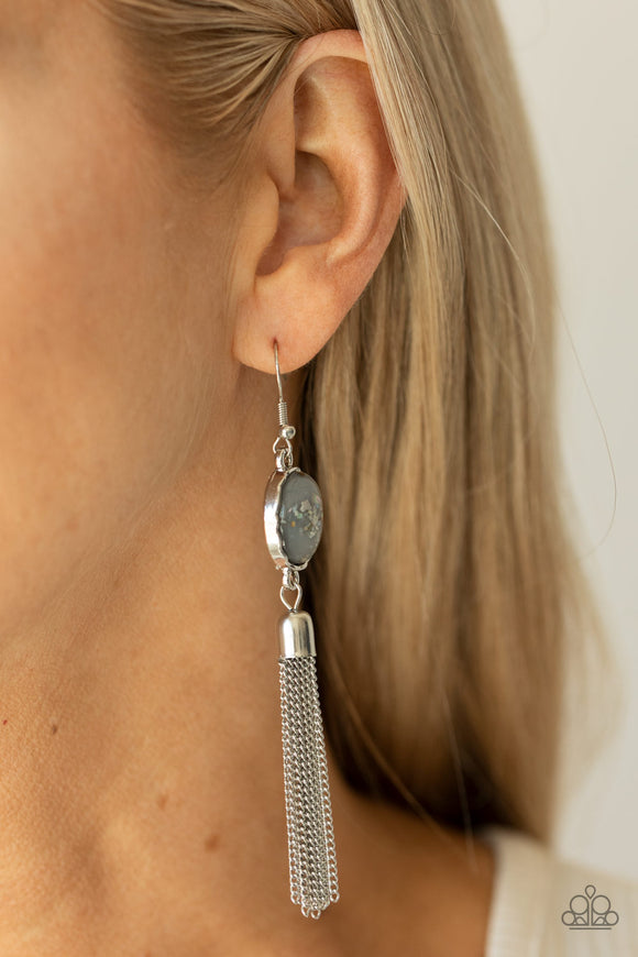 Oceanic Opalescence - Silver Earrings - Paparazzi Accessories