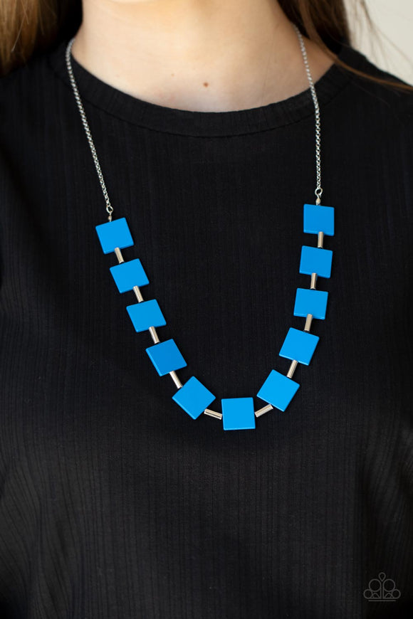Hello, Material Girl - Blue Necklace - Paparazzi Accessories