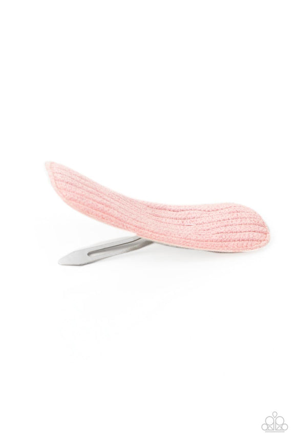 Corduroy Couture - Pink Hair Clip - Paparazzi Accessories