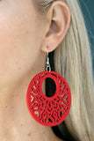 Tropical Reef - Red Earrings - Paparazzi Accessories