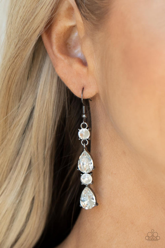 Raise Your Glass to Glamorous - Black Earrings - Paparazzi Accessories