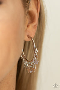 Happy Independence Day - Silver Earrings - Paparazzi Accessories