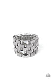 checkered-couture-silver-ring-paparazzi-accessories