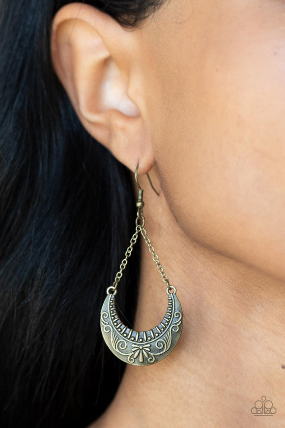 All in the PASTURE - Brass Earrings - Paparazzi Accessories