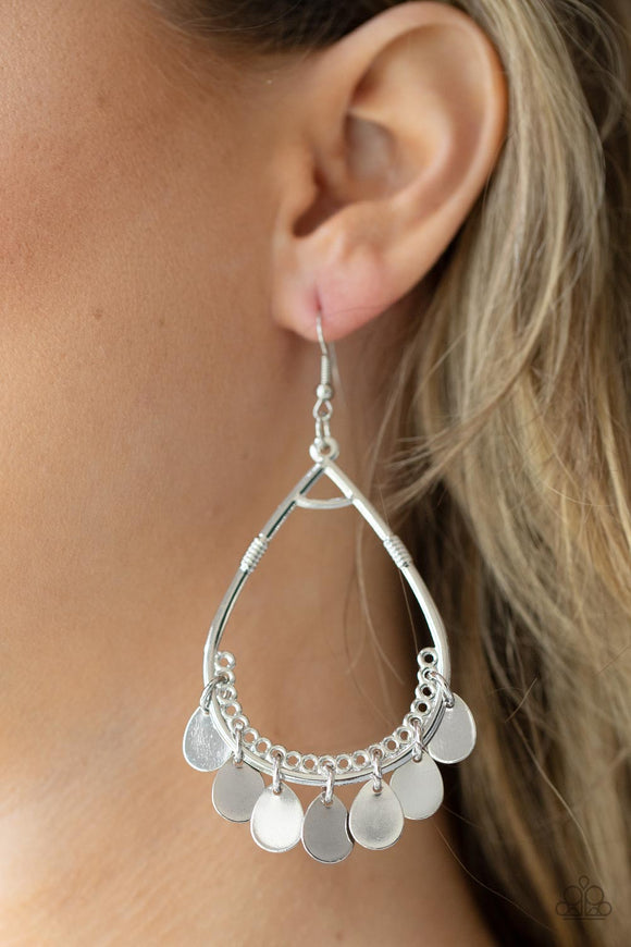 Meet Your Music Maker - Silver Earrings - Paparazzi Accessories