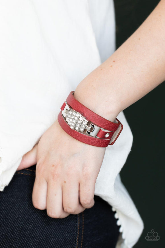 Ultra Urban - Red Bracelet - Paparazzi Accessories