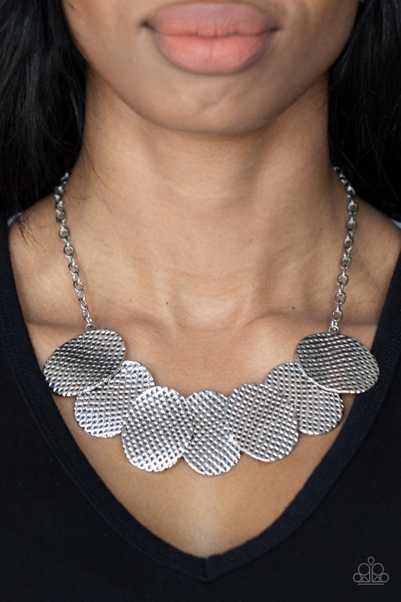 Industrial Wave - Silver Necklace - Paparazzi Accessories