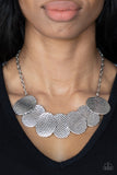 Industrial Wave - Silver Necklace - Paparazzi Accessories