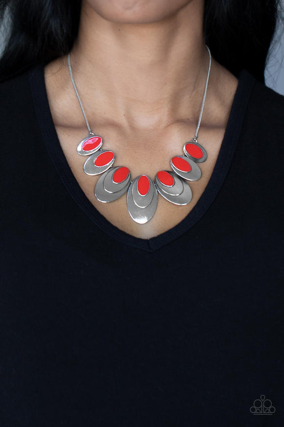 Endless Eclipse - Red Necklace - Paparazzi Accessories