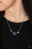 United We Sparkle - Blue Necklace - Paparazzi Accessories