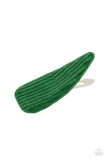 colorfully-corduroy-green-hair clip-paparazzi-accessories