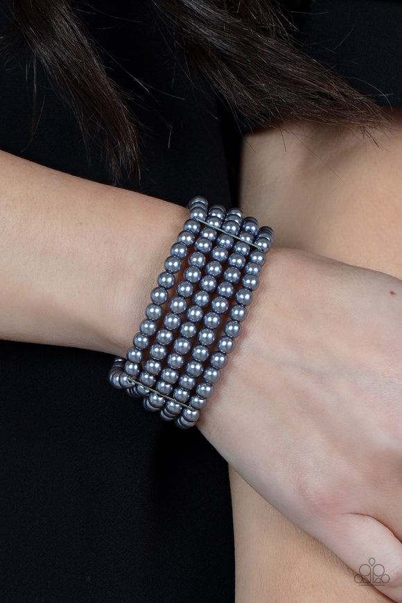 A Pearly Affair - Silver Bracelet - Paparazzi Accessories