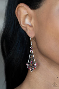 Casablanca Charisma - Red Earrings - Paparazzi Accessories