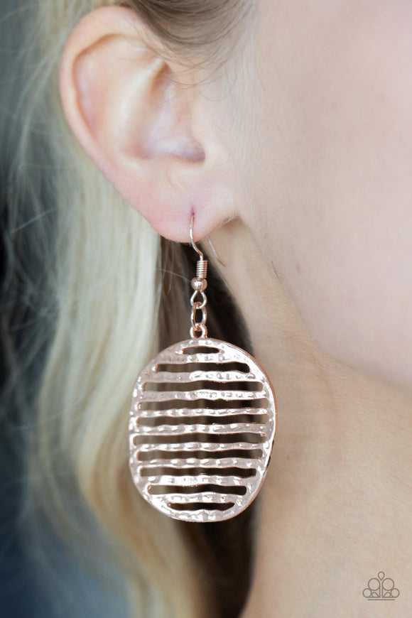 Sunrise Stunner - Rose Gold Earrings - Paparazzi Accessories