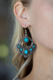 Saguaro Sunset - Blue Earrings - Paparazzi Accessories
