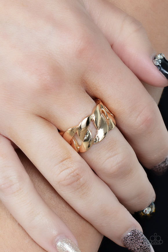 Industrial Insider - Gold Ring - Paparazzi Accessories