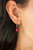 5th Avenue Flirtation - Red Necklace - Paparazzi Accessories Necklace Bedazzle Me Pretty Mobile Fashion Boutique