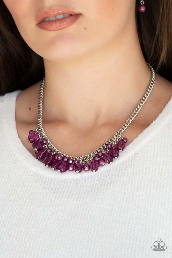 5th Avenue Flirtation - Purple Necklace - Paparazzi Accessories - Bedazzle Me Pretty Mobile Fashion Boutique
