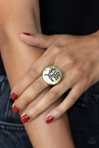 Branched Out Beauty - Brass Ring - Paparazzi Accessories