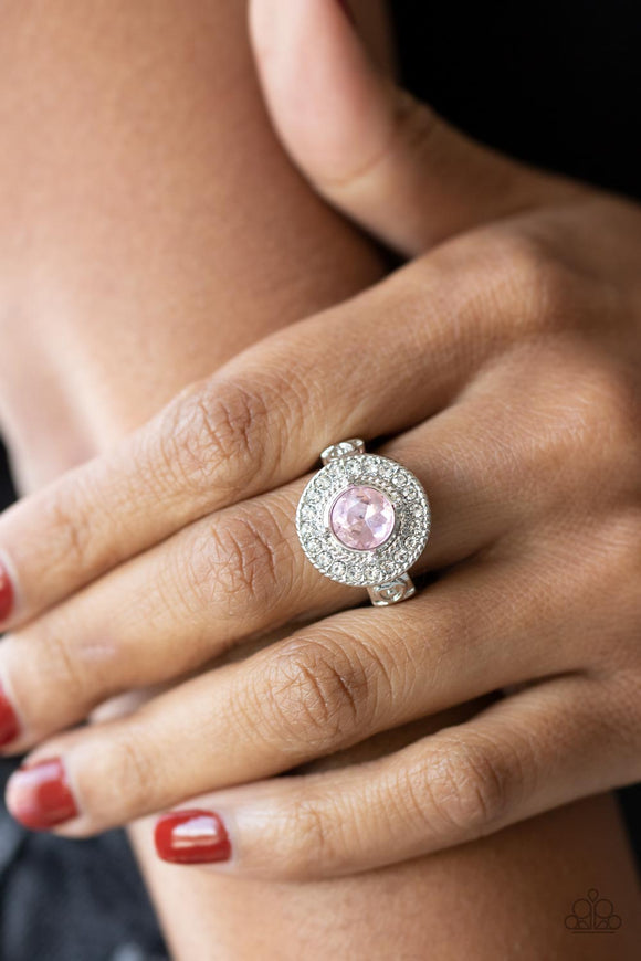 Targeted Timelessness - Pink Ring - Paparazzi Accessories