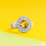 Targeted Timelessness - Yellow Ring - Paparazzi Accessories