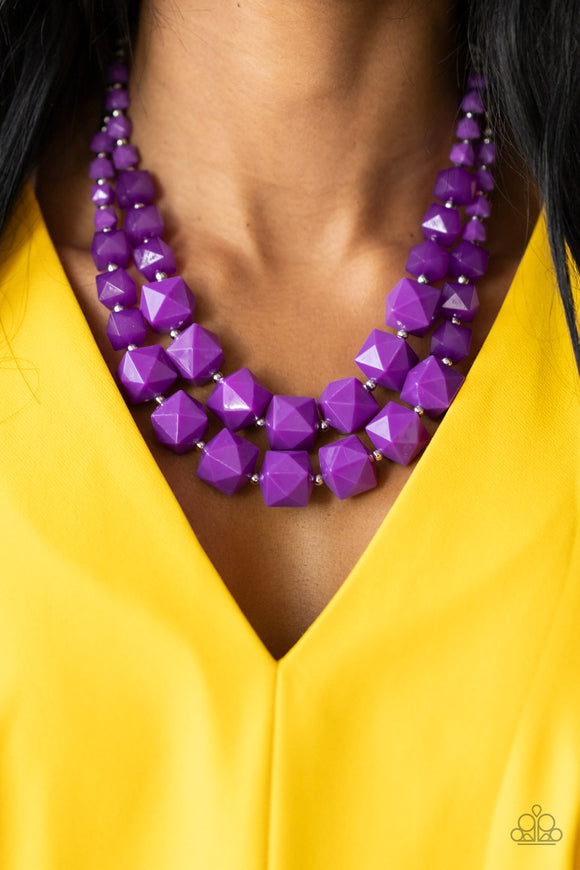 Summer Excursion - Purple Necklace - Paparazzi Accessories
