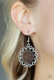 Farmhouse Fashionista - Brown Earrings - Paparazzi Accessories