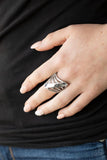 Encrypted Edge - Silver Ring - Paparazzi Accessories