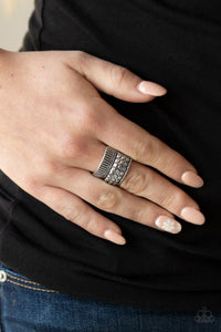 Tenacious Texture - Silver Ring - Paparazzi Accessories