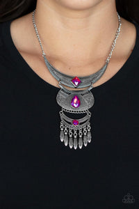 Lunar Enchantment - Pink Necklace - Paparazzi Accessories