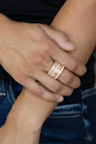 Exclusive Elegance - Gold Ring - Paparazzi Accessories