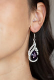 Dancefloor Diva - Purple Earrings - Paparazzi Accessories