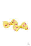 polka-dot-drama-yellow-hair clip-paparazzi-accessories