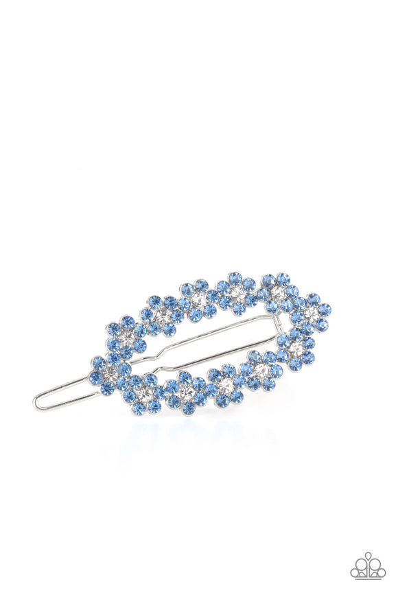 Gorgeously Garden Party - Blue Hair Clip - Paparazzi Accessories