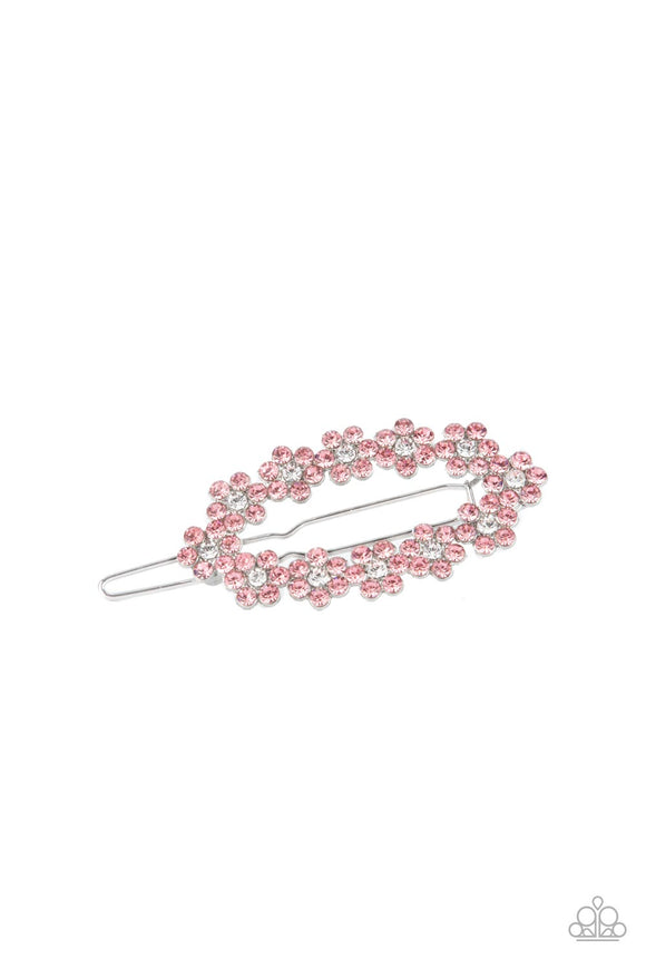 Gorgeously Garden Party - Pink Hair Clip - Paparazzi Accessories