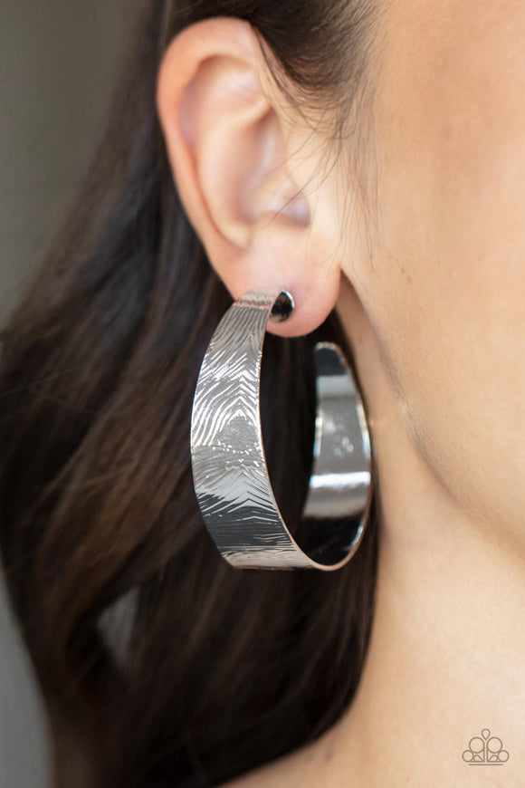 Curve Crushin - Silver Earrings - Paparazzi Accessories